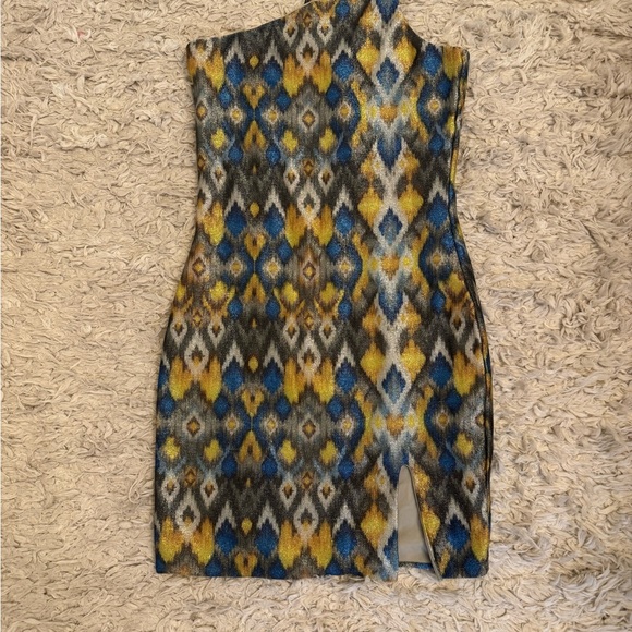 Luli Fama One Shoulder Dress - Blue, Yellow, . 🔥🔥🔥🔥 - Picture 12 of 12